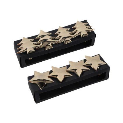 Decorative napkin ring, 4 pcs, pink tree/star