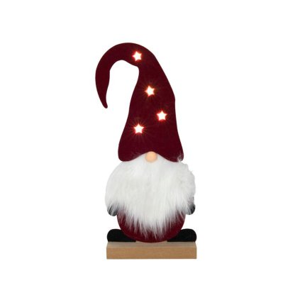 DECORATION ELF FELT 4LED 35CM