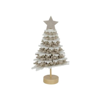CHRISTMAS TREE DECORATION 16 CM, WHITE/BEIGE