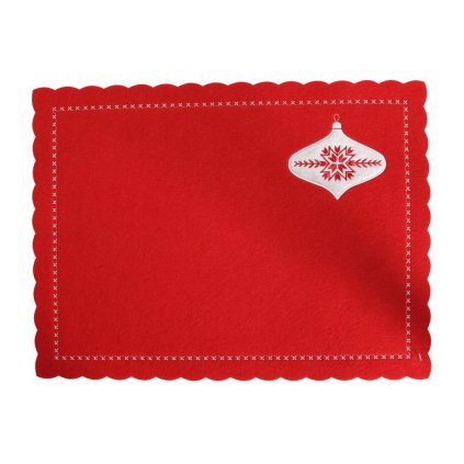 FELT PLACEMAT 30X40 CM, RED