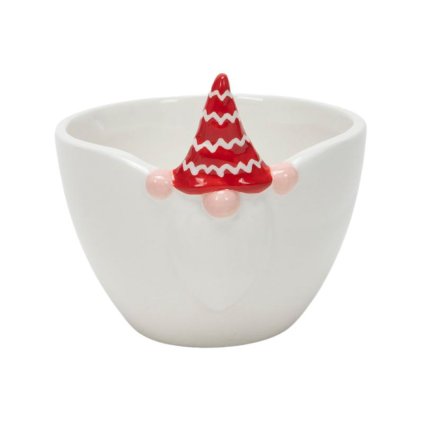 BOWL WITH ELF 7X10 CM, WHITE