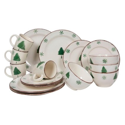 SET OF DINNERWARE WITH BREEZE MOTIF 16 PCS