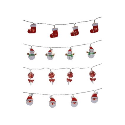 LIGHT CHAIN 10LED WITH TIMER, ASSORT