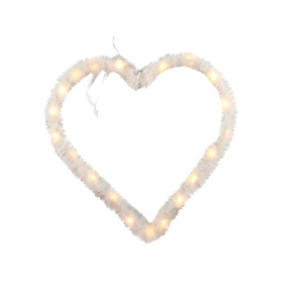 DECORATION HEART 20LED WITH TIMER