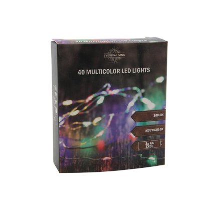 CHAIN 40LED MULTICOLOUR 2M 3XAA