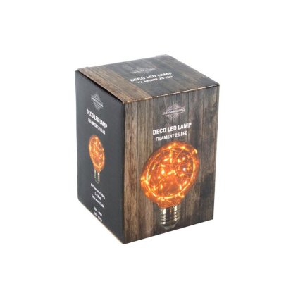 BULB DECORATIVE WARM LED E27 G80 YELLOW