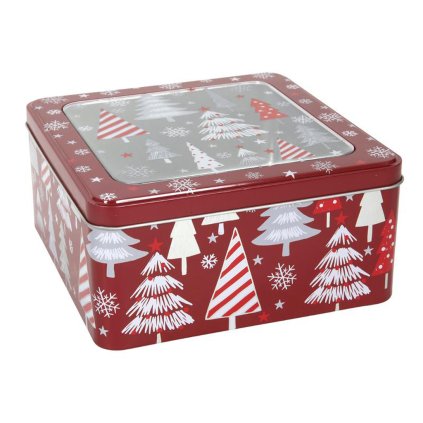 BOX FOR SWEETS 17,7*17,7*8,6CM CHRISTMAS MOTIF