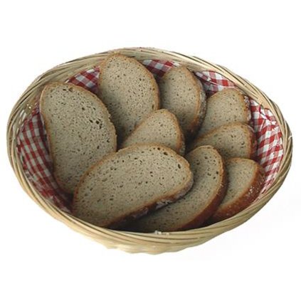 round wicker basket with fabric 24,5 x 7,4 cm