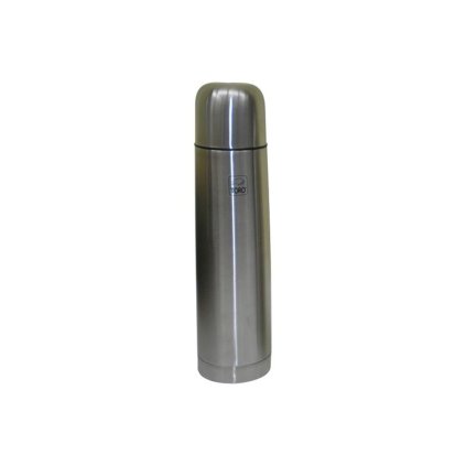 Stainless steel thermos with STOP valve 1 l