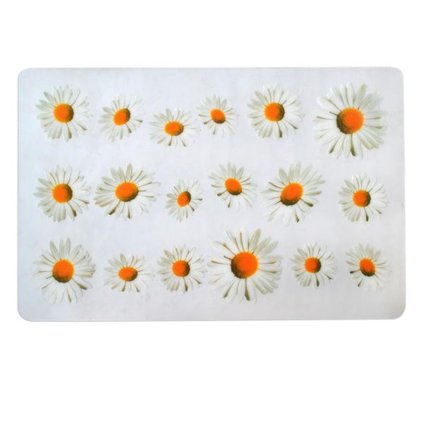 Placemat "flowers" transparent backing, 28 x 43 cm
