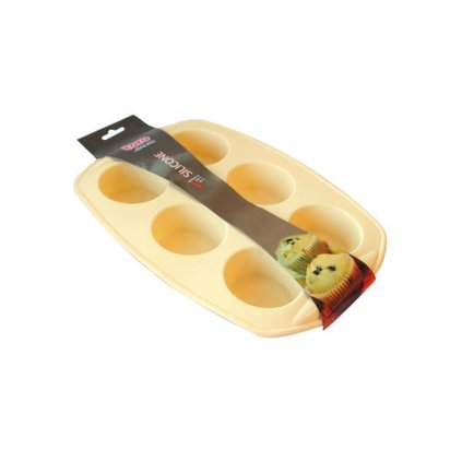 SILICONE MUFFIN TIN 6PCS, CREAM