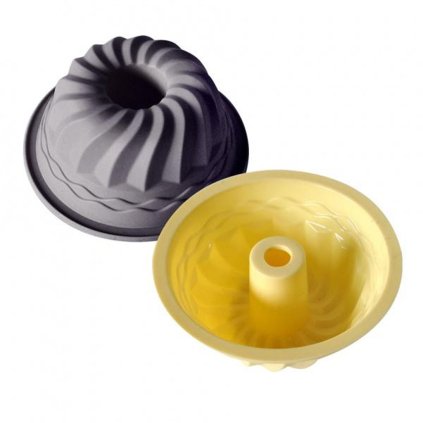 MINI SILICONE CAKE MOULD, 2PCS BEIGE AND BROWN