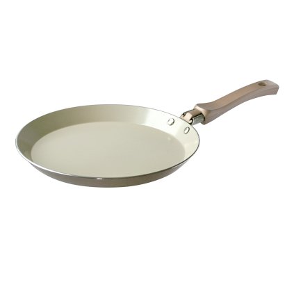 PANCAKE PAN, CERAMIC SURFACE, 22X2CM, CHAMPAGNE