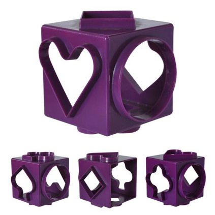 Plastic cookie cutters - cubes.