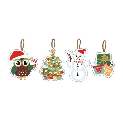 CHRISTMAS ORNAMENTS 7-8 CM, 12 PCS