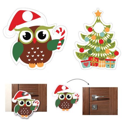 HANDLE HANGER "OWL" 2PCS, 23 CM, PAPER