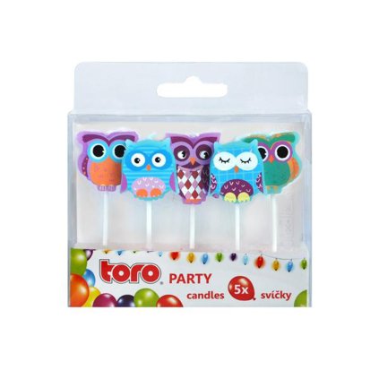 OWL CANDLE, 5PCS, 2,5X2,2X0,8CM