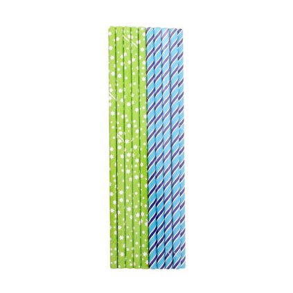 DECORATIVE PAPER STRAWS 21CM, 16PCS