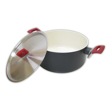 Ceramic pot MAXIMA with lid, 24 cm