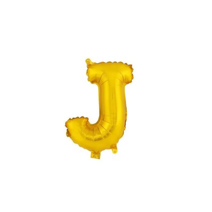 BALLOON LETTER "J", SIZE: APPROX. 30CM, MATT GOLD