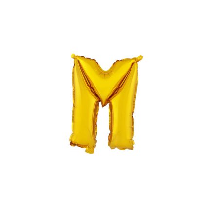 BALLOON LETTER "M", SIZE: APPROX. 30CM, MATT GOLD
