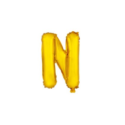 BALLOON LETTER "N", SIZE: APPROX. 30CM, MATT GOLD