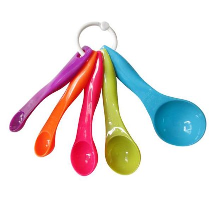 SET OF MEASURING SPOONS, 5PCS, PLASTIC