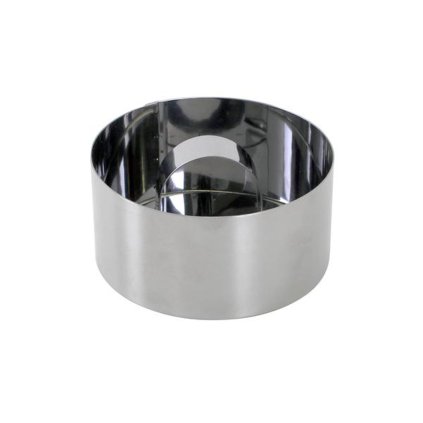 CAKE TIN ROUND 8X4CM, STAINLESS STEEL