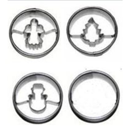 SET OF CHRISTMAS PUNCHES, 4PCS, 4CM