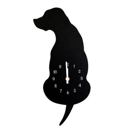 TORO wall clock black dog 40cm