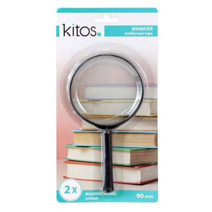 MAGNIFYING GLASS, 9X18CM, BLACK