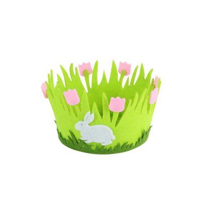 TORO Felt Easter Basket 14 cm, Assorted