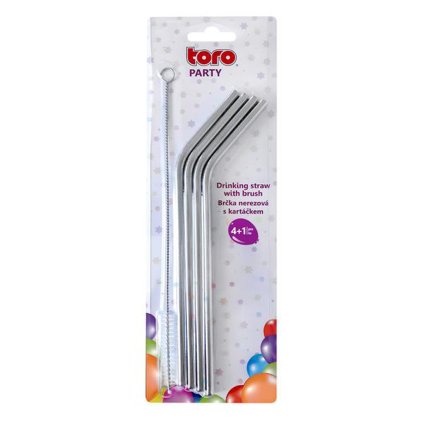 STAINLESS STEEL ECO STRAWS SET 4PCS+1PCS CLEANING BRUSH