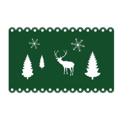 CHRISTMAS RECTANGLE PLACEMAT 40X25CM FELT 2ASSOR