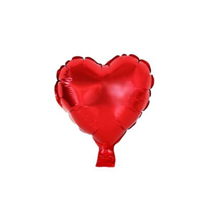 BALLOON HEART 23CM RED FOIL