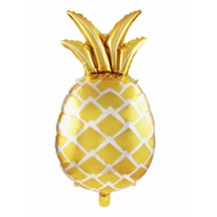 BALLOON PINEAPPLE 48X80CM FOIL 3 HANGING HOLESGOLD