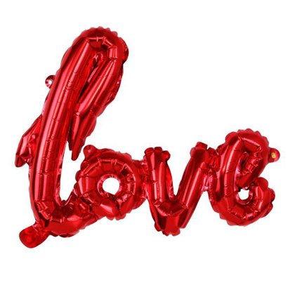BALLOON LOVE 68X46CM FOIL 3 HANGING HOLESRED