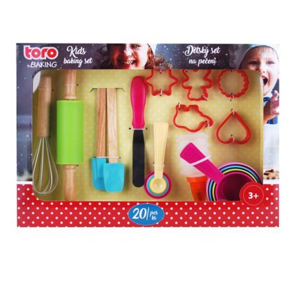 CHILDREN'S BAKING SET 20PCS RED