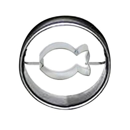 COOKIE CUTTER 4CM ROUND-FISH