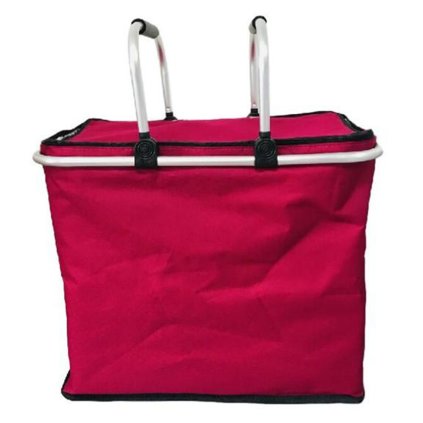FOLDABLE SHOPPING BASKET THERMO 47X26X39CM RED