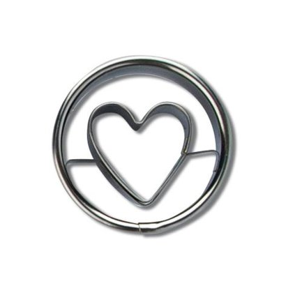 COOKIE CUTTER 4CM ROUND-HEART