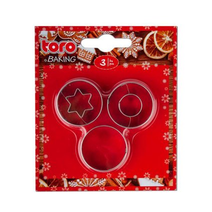 COOKIE CUTTERS 3PCS ROUND - STAR
