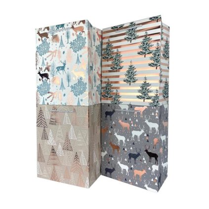 CHRISTMAS PAPER BAG 40x30x12CM, ASSORT