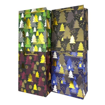 CHRISTMAS PAPER BAG 23x18x10CM, ASSORT