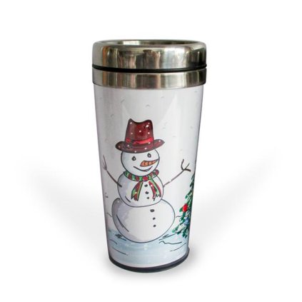 THERMO MUG SNOWMAN 450ML ANTI-SLIP BOTTOM