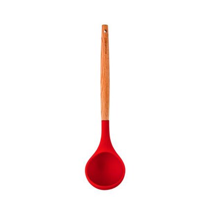 LADLE "KITCHISIMO" RED SILICONE/WOOD