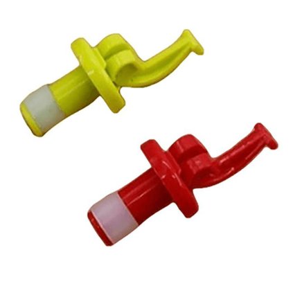 SET OF 2 WINE STOPPERS RED/YELLOW