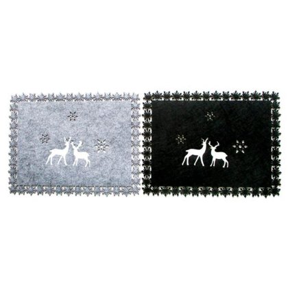 CHRISTMAS RECTANGLE PLACEMAT,43X33CM,FELT 2ASSOR
