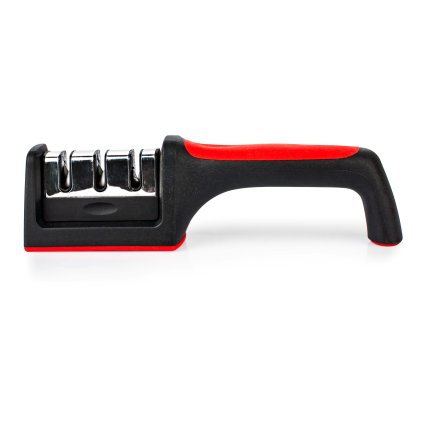 KNIFE SHARPENER "KITCHISIMO" DELUXE BLACK+RED