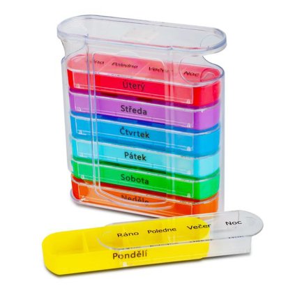 MEDICINE DISPENSER, 7 DAYS COLOR BOX